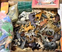 A collection of Britains diecast and later plastic, two hundred animals including giraffes, lions,