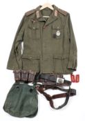 A WWII German Panzer grenadier tunic:, second type four pocket configuration,