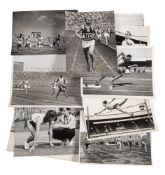 OF OLYMPIC AND SPORTING INTEREST: A collection of monochrome press photographs from the XIV