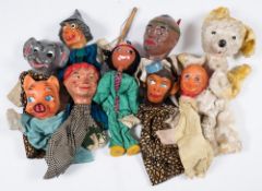 Pelham Puppets, Red Indian Girl: together with various other glove puppets.
