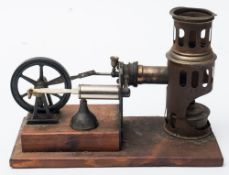 Ernst Plank (Germany) a tinplate No 9 'Hotair-Engine' live steam engine:,