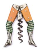 A German novelty 'Lady's Legs' folding corkscrew:,