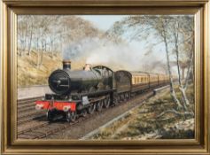 Gerald Broom (20th century) 'Great Western Railways Saint-Class 4-6-0 No 2910 'Lady of Shallot Down