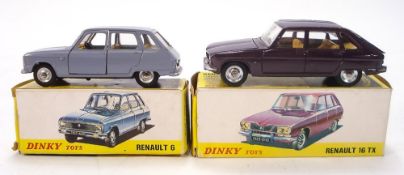 Spanish Dinky No 1453 Renault 6:, grey with spun hubs and black treaded tyres, and No 538,