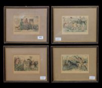 After John Leech (1817-1864) a set of four prints from the Mr Jorrocks series,