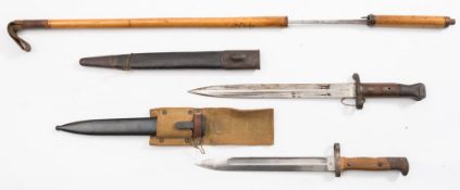 A Victorian 1888 pattern Lee Metford bayonet:,