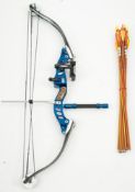 A Hoyt 'Enticer' carbonite compound bow:, together with a group of arrows and a copy of Wise,