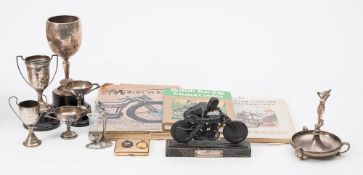 Edward Charles Ellis 'Barry' Baragawnath (1884-1961) a collection of motorcycling trophies,