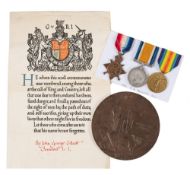 A WWI trio 1561 Pte J G Elliott Som LI':, 1914-15 Star, War Medal,