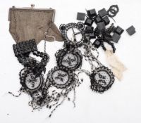 An Edwardian silver mounted chain mail evening purse, London 1901:,