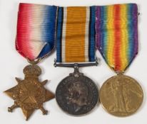 A WWI trio ' 1887 Pte D Anderson A &SH:, 1914-15 Star, War Medal and Victory Medal.