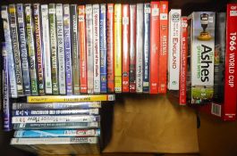 A collection of assorted DVDs relating to aircraft,