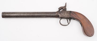 A 19th century percussion cap pistol:,