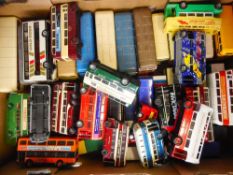 Corgi and others, a collection of diecast double decker buses: various scales and liveries,