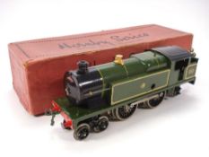 A Hornby O gauge 4-4-2 No 2 Special Tank Locomotive in GWR green No 2221:, clockwork,