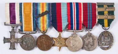A WWI miniature Military Cross group of seven:.