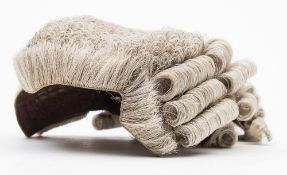 A late 19th/early 20th century judge or barrister's wig by Ravenscroft, Lincolns Inn Field, London:,