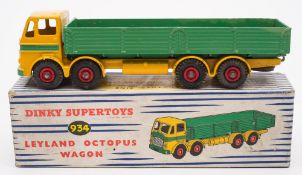 Dinky 934 Leyland Octopus Wagon:, yellow cab and chassis with green body and radiator surround,