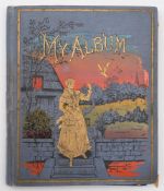 A late Victorian scrap album of greeting cards:,mainly Christmas and the New Year.