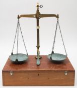 A set of Victorian lacquered brass scales for Surrey County Council:,