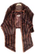 A mink stole by Maxwell Croft , London together with a musquash stole :. (2).