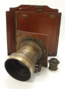A Ross 'No 3 Cabinet' 3 1/2 inch brass cased lens number 53574,