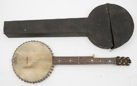 A five -string Banjo by Harry Angel Exeter,
