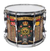 A Royal Scots Dragoon Guards regimental side drum by Clansman:,