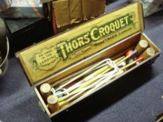 An early 20th century cased 'Thor's Croquet' set by Slazenger, London:,