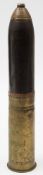 A WWI trench art 1.5lb shell:, with dragon decoration to casing, dated 'Sept 1918' to base, 48.