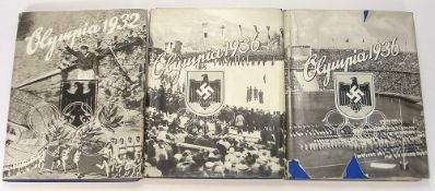 A volume of Olympia 1932:, with photo card illustration, original dust wrapper and card case,