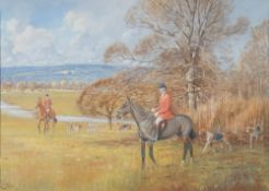Eric Meade King (1911-1987) untitled, master of the hounds on a hunt,