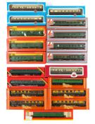 Hornby, mainline and others nineteen assorted 00/H0 gauge passenger coaches,: various liveries,