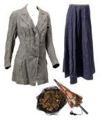 An early 20th century grey tweed pinstripe jacket by G W Tree:,