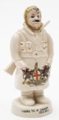 A Carlton Ware WWI crested figure of 'Old Bill' after Bruce Bairnsfather:,