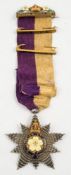 A Victorian Primrose League Star Medal for Outstanding Contribution 1887,
