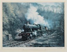 After Don Brecon (1935-2013) 'Manor at Brownqueen', print: signed in pencil lower right margin,
