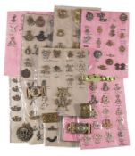 A large collection of pre 1947 Indian, Pakistan and British-Indian Army regimental cap badges:,