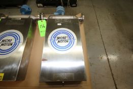 Micro-Motion D Series Mass Flow Sensor, Model DS100S128SU, S/N 208195 with1