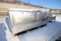 3-Compartment S/S Hinged Lid Flavor Tank with Sprayballs, 3-Station 1-1/2
