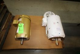 Baldor Pump Motors, (1) 15 hp, Frame #215TC, Cat #3713T, 3500 RPM and (1) 20 hp, Frame #255TC,
