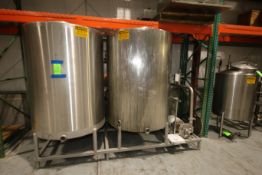 Sani-Matic 2-Tank Skid-Mounted S/S CIP System with (2) 450 Gal. S/S Tanks (Aprox. 60