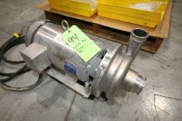 Ampco 5 hp All S/S Clad Centrifugal Pump, Model 2-1/2 x 2 DC2, S/N CC71910-11 with 2-1/2