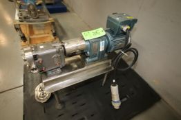 Waukesha/Cherry Burrell Positive Displacement Pump, Model 15, S/N 116185 with 1-1/2