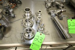 (6) Assorted Clamp Type S/S Check Valves - (3) 1-1/2