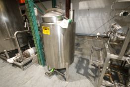 Aprox. 100 Gal. S/S CIP Tank with Hinged Lid, Alfa Laval 2-1/2