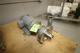 Fristam 5 hp Centrifugal Pump, Cat #CWDM3815T, Frame #184TC, S/N FPX35310401686 with 2