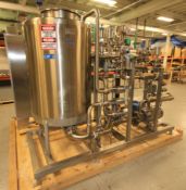 Sani-Matic Skid Mounted S/S CIP System, Job #40737, Item # 01-200661, with 200 Gal. S/S Tank,