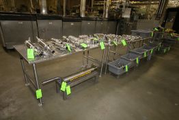 (6) Pc. - (3) S/S Tables, Foreman's Desk, Portable Stand and Small S/S Stand, Table Sizes 72