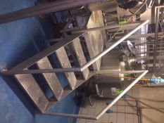 2-Tank Operators Platform, with Stairs and Handrails, Overall Dims.: 8' L x 3' W x 3 1/2' H